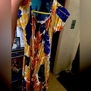 Sexy summer dress back out slits on the sides